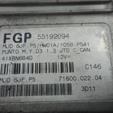 RAČUNALNIK MOTORA Fiat Punto 2003 1.3 JTD 55192094