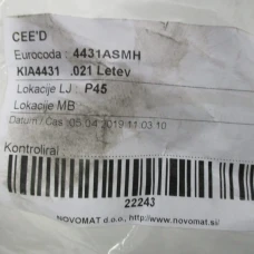 UKRASNA LETVICA Kia Cee'd 2009 1.4 4431ASMH