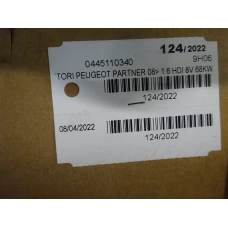 INJEKTOR Peugeot PARTNER 3 2010 1.6HDI 0445110340